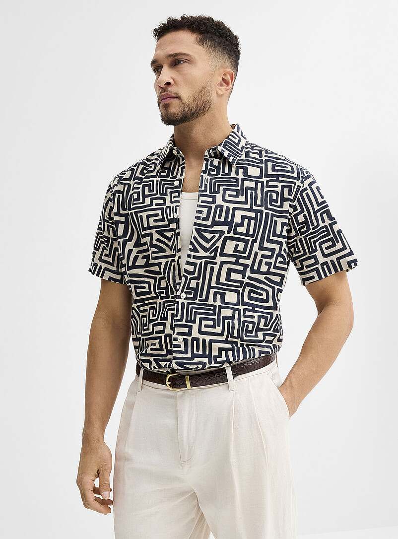 Men s Patterned Shirts Simons Men s Patterned Shirts Simons