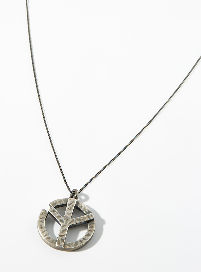 Maharishi: Le collier pendentif War & Peace Argent pour homme