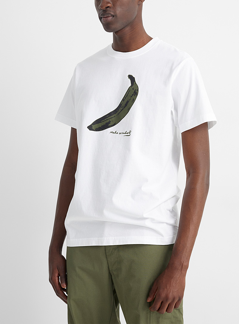 Maharishi White Banana print T-shirt for men
