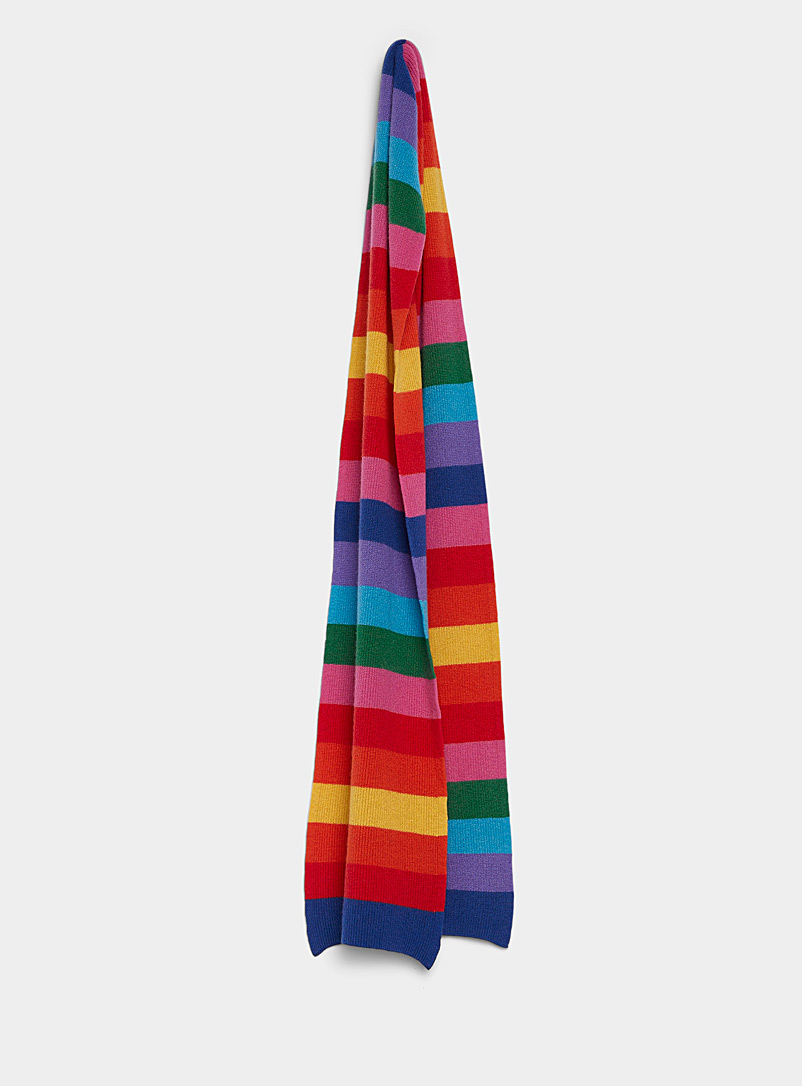 United Colors of Benetton Assorted Rainbow stripe scarf for women