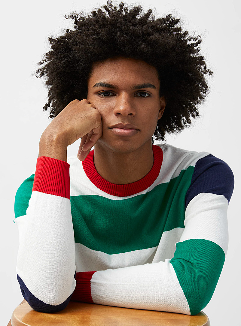 United Colors of Benetton: Le pull rayures couleurs Assorti pour homme