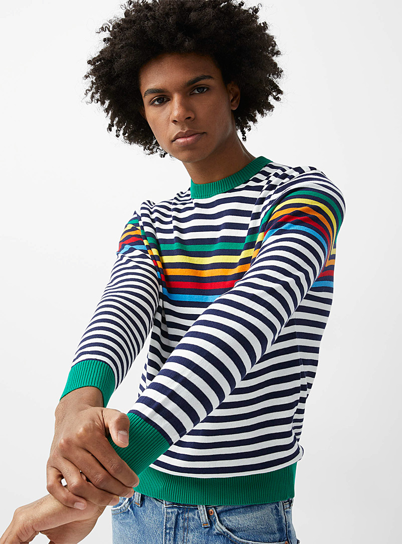 United Colors of Benetton: Le pull rayures couleurs vives Assorti pour homme