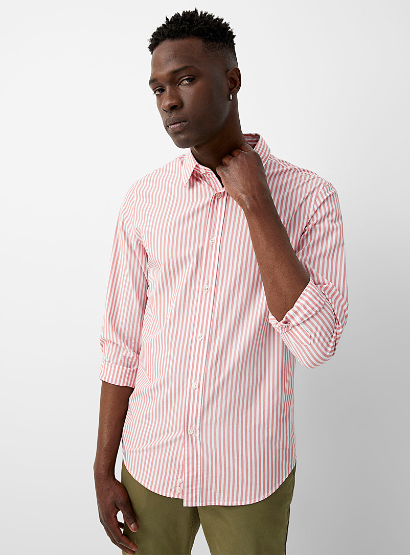 United Colors of Benetton Dusky Pink Pastel stripe shirt for men