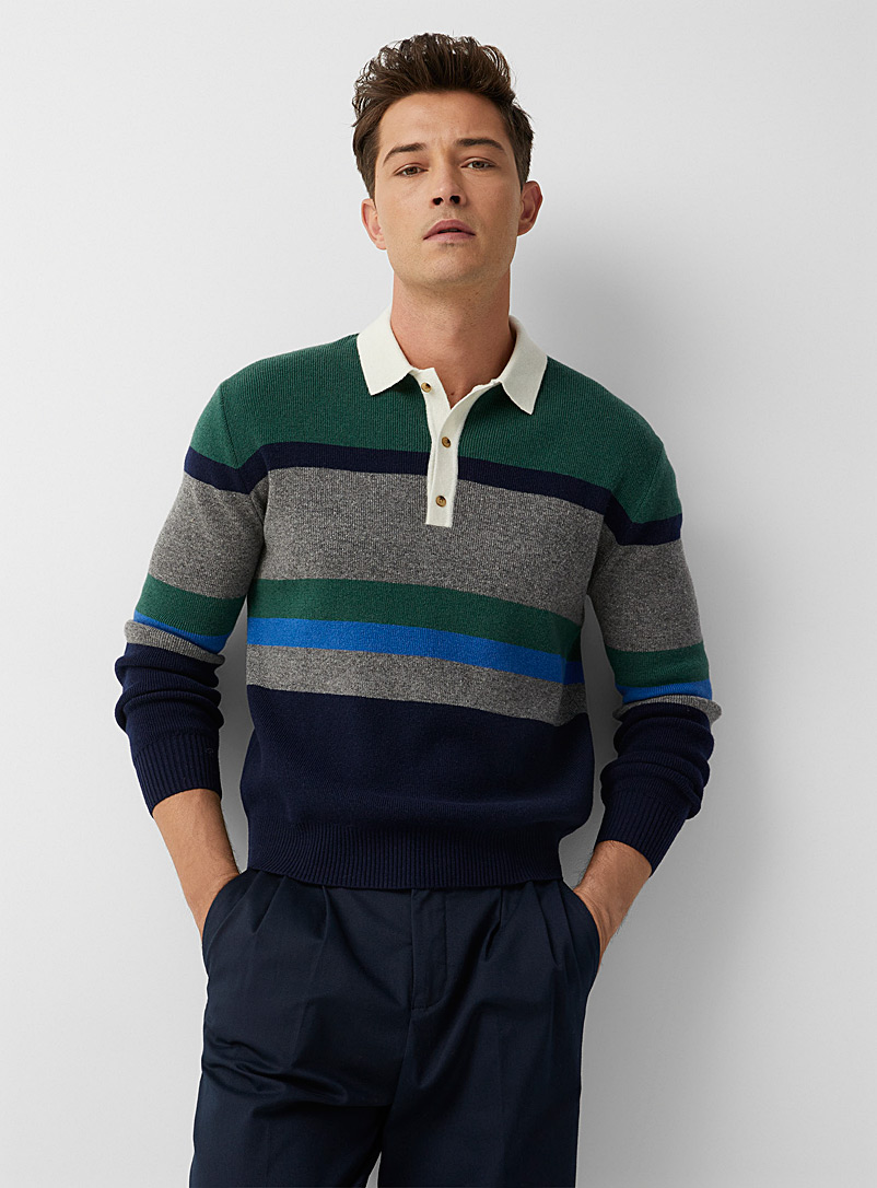 United Colors of Benetton: Le pull polo rugby rayé Assorti pour homme