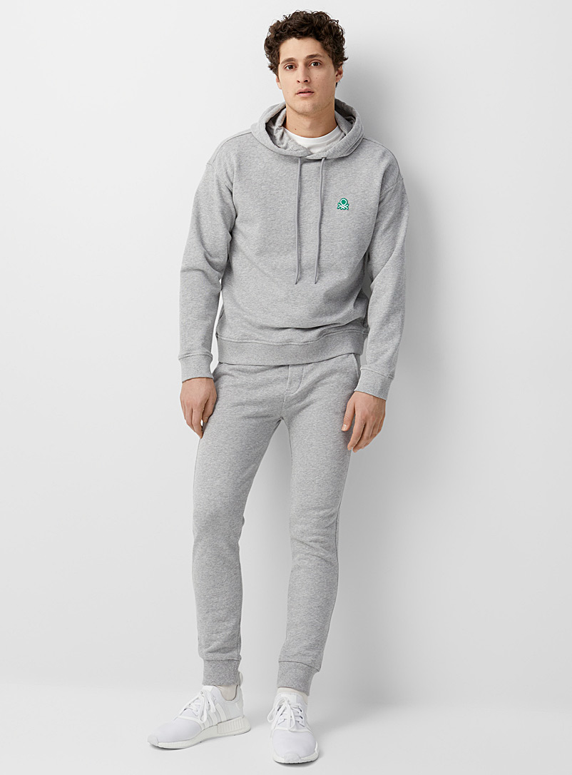 United Colors of Benetton Grey Accent logo sweatpant for men