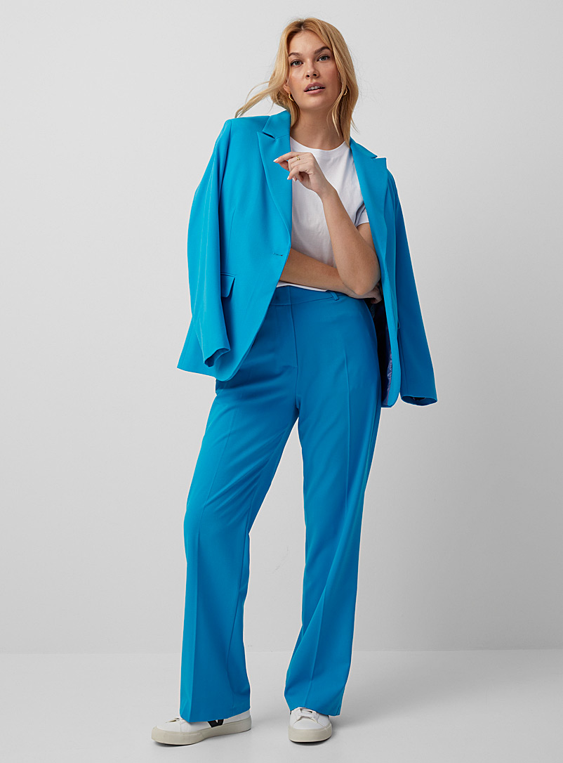 United Colors of Benetton: Le pantalon souple bleu bonbon Sarcelle-turquoise-aqua pour femme
