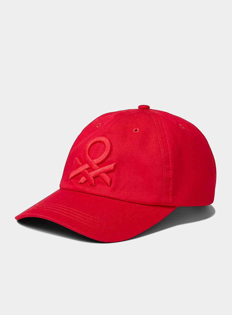 United Colors of Benetton: La casquette logo ton sur ton Rouge pour homme
