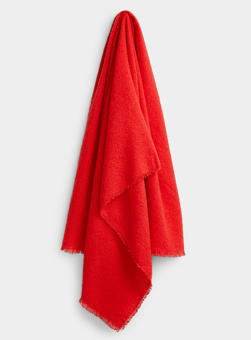 United Colors of Benetton Red Extra-large thready knit scarf for men