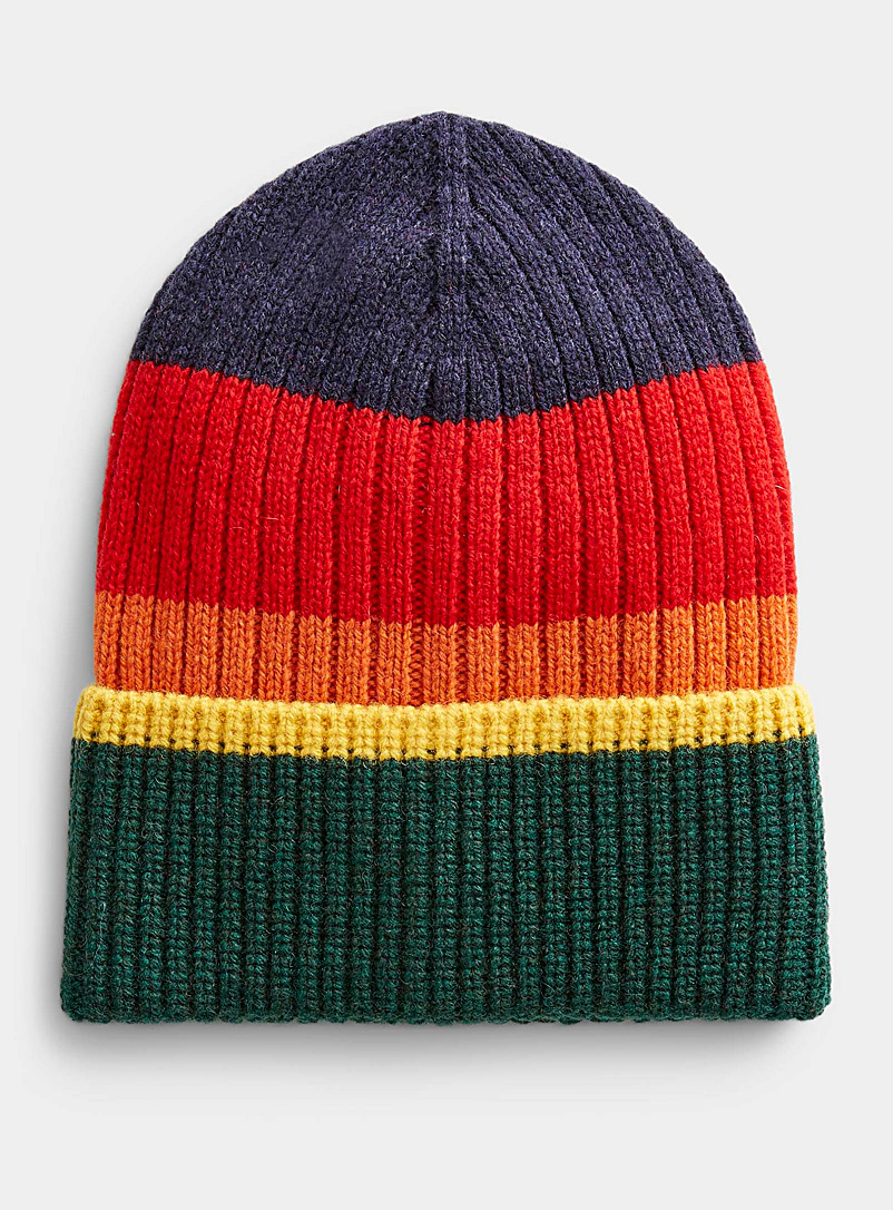 United Colors of Benetton Assorted Bright stripe tuque for men