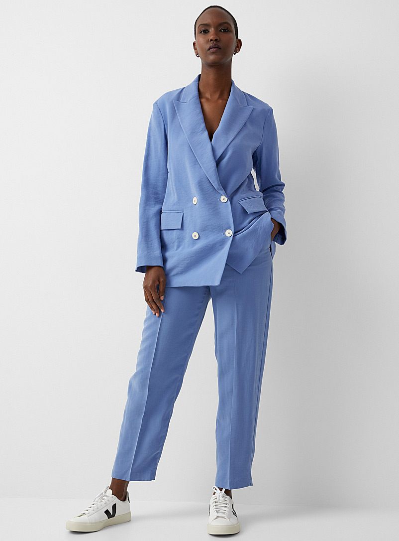 United Colors of Benetton: Le pantalon souple pervenche Bleu moyen-ardoise pour femme
