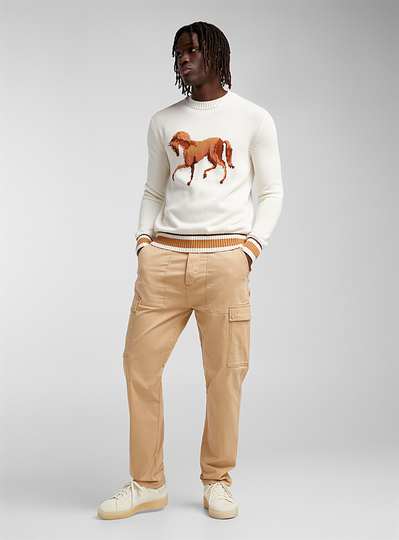 United Colors of Benetton Fawn Sand cargo chinos for men