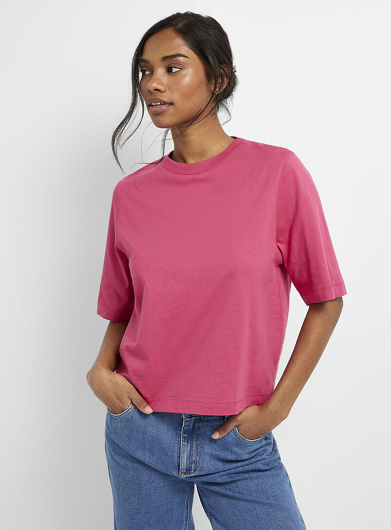 T-shirt Fille à Manches Longues United Colors Of Benetton - Col Rond, Boutons En Cœur - Côté Confort Et Style
