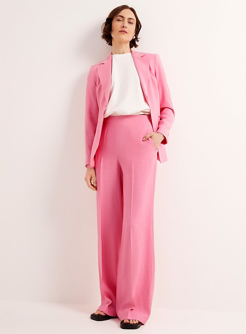 United Colors of Benetton: Le pantalon droit rose bonbon Rose pour femme