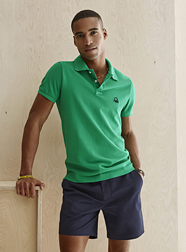 Logo piqué polo | United Colors of Benetton | Shop Men's Short Sleeve ...