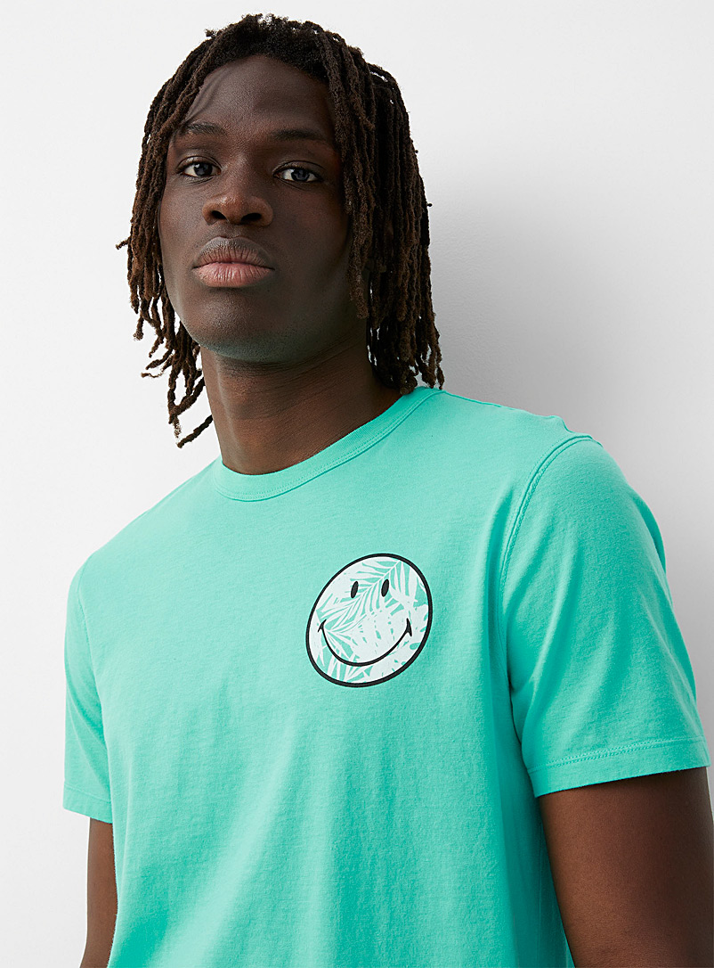 United Colors of Benetton Green Smiley T-shirt for men