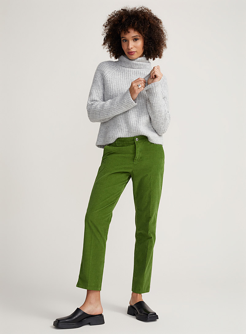 United Colors of Benetton Green Corduroy chinos for women