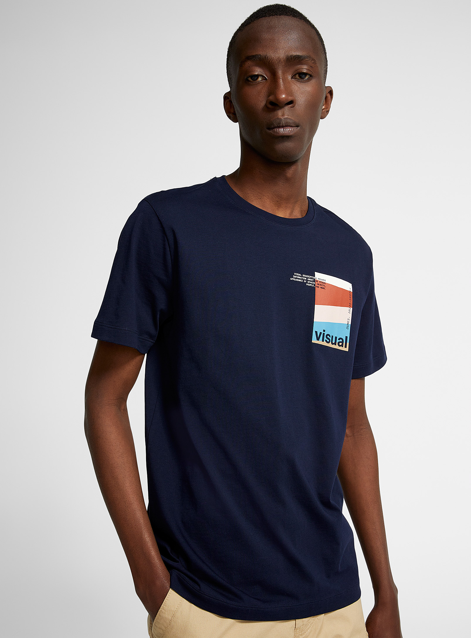 United Colors Of Benetton Modern Blue Art ModeSens | Marine In T-shirt