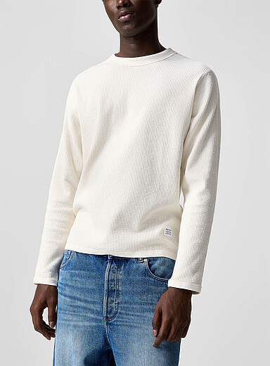 Norse Projects Taupe Stevns ribbed long-sleeve T-shirt for men