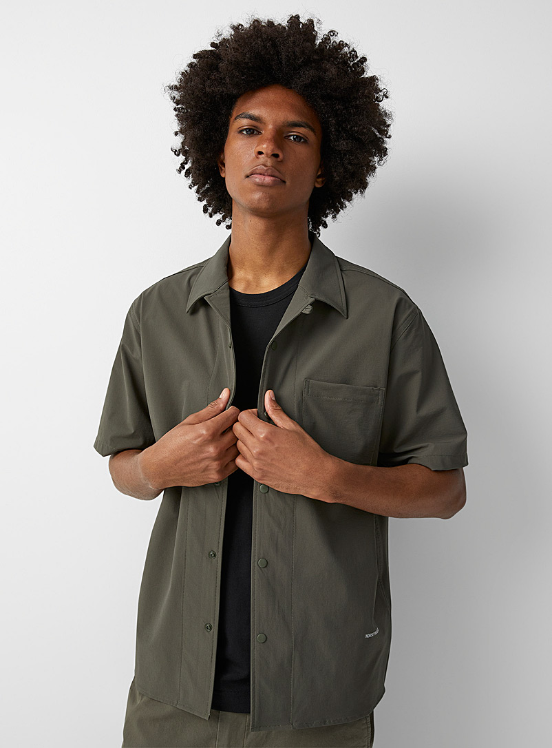Norse Projects Mossy Green Carsten nylon shirt for men