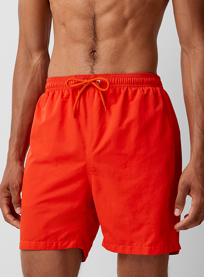 Norse Projects Orange Coral red swim trunk for men