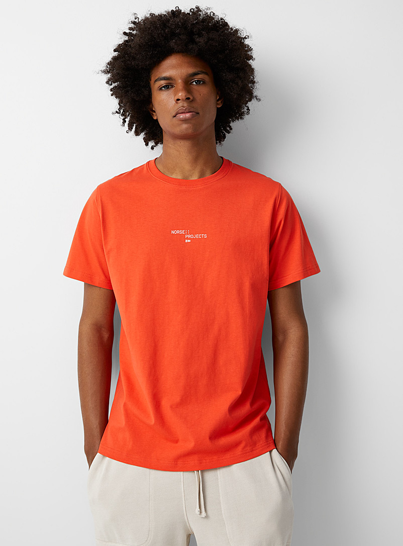 Norse Projects: Le t-shirt Niels Orange pour homme