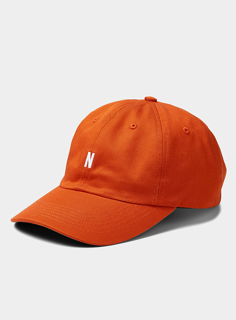 Norse Projects Orange N twill baseball cap for men
