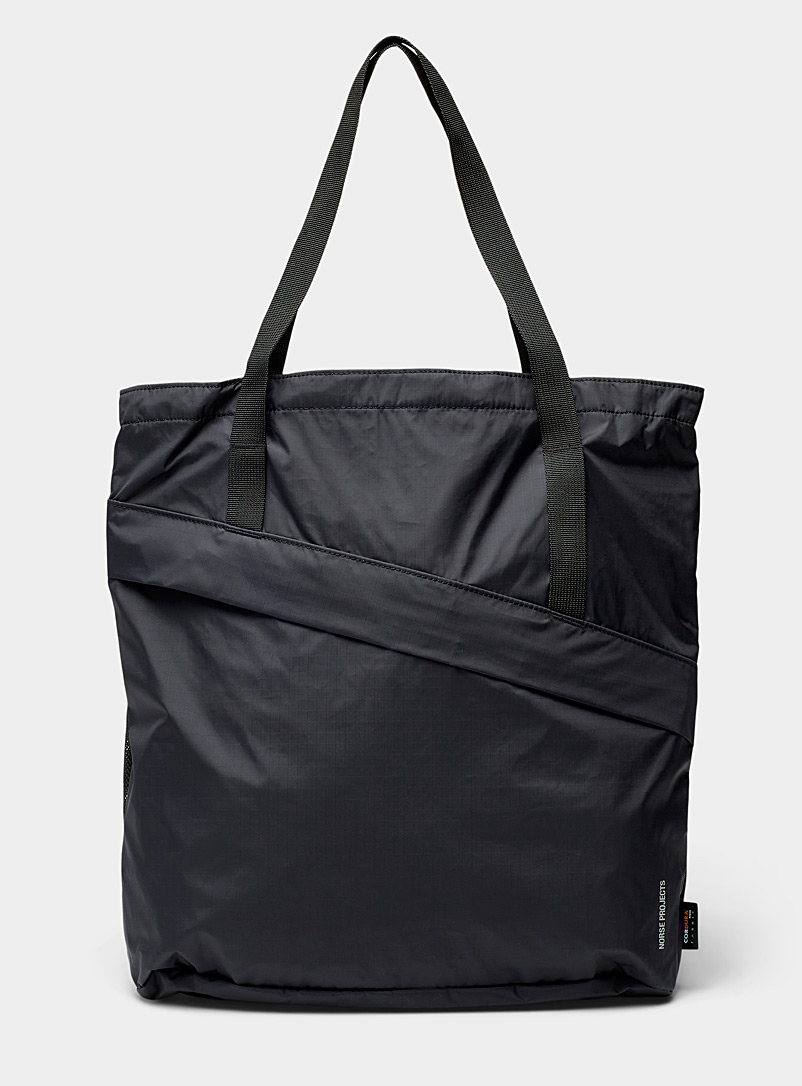 Norse Projects Black Ripstop tote bag for men