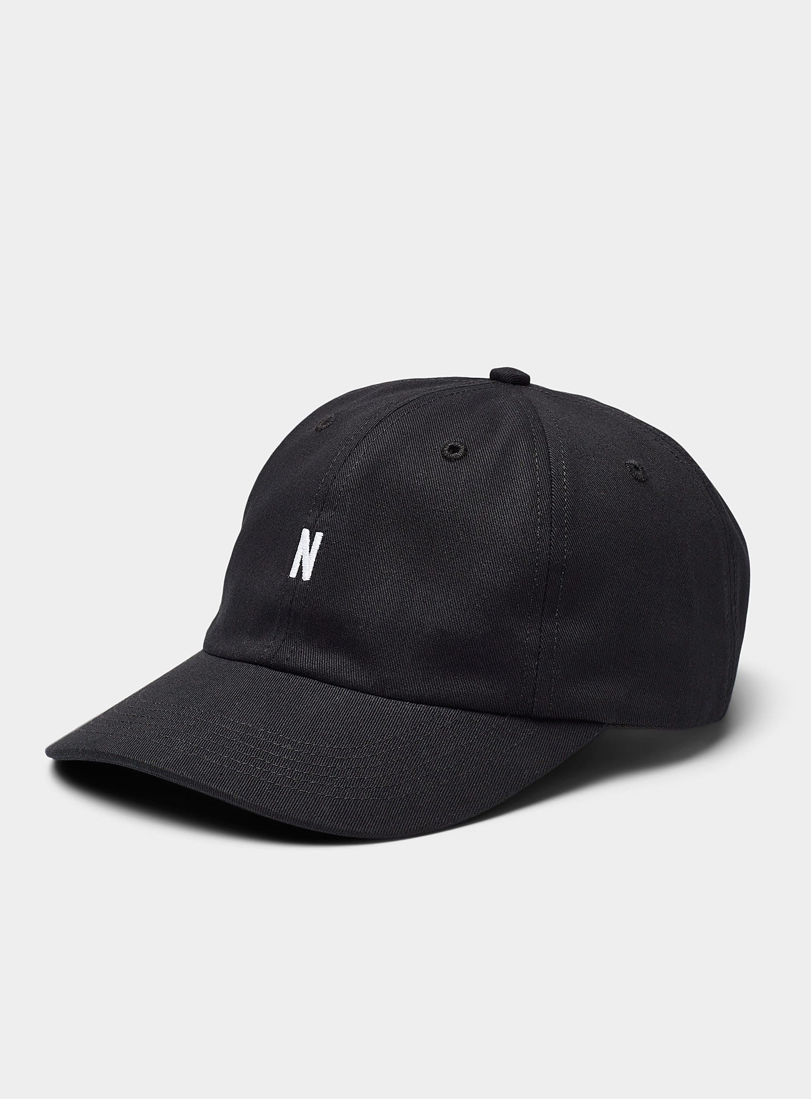Norse Projects Sports Logo Cotton-twill Cap In Black