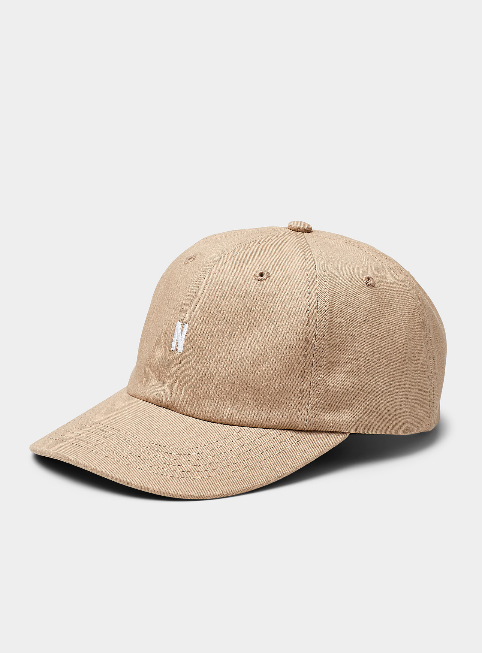 Norse Projects Embroidered Small Letter Twill Cap In Khaki/sage/olive