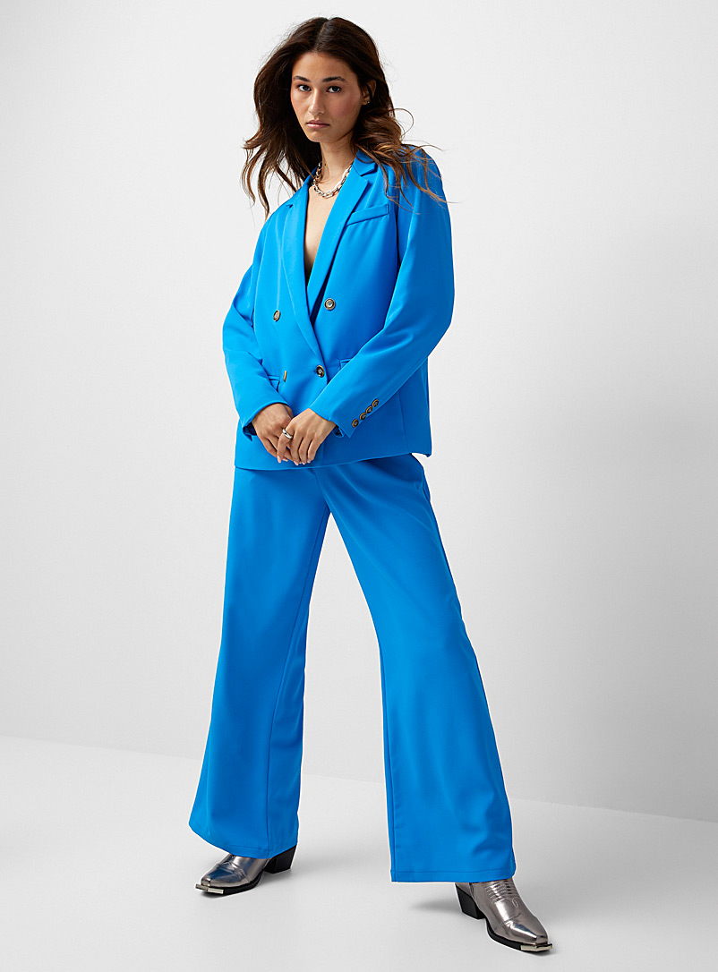 Icône Blue Electric blue wide-leg pant for women
