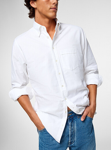 La chemise oxford col boutonn&eacute;
