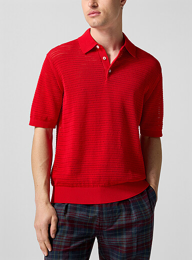Le polo tricot ajour&eacute;