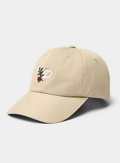 Floral monogram baseball cap