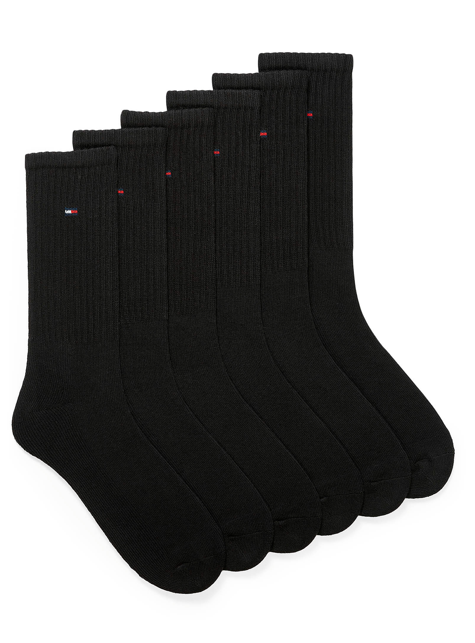 Tommy Hilfiger Mini-logo Sporty Socks 6-pack In Black