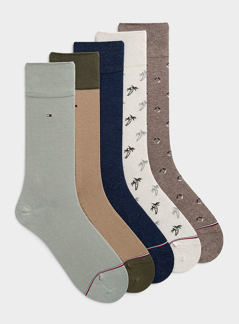 Solid/pattern dress socks 5-pack product image (primary)