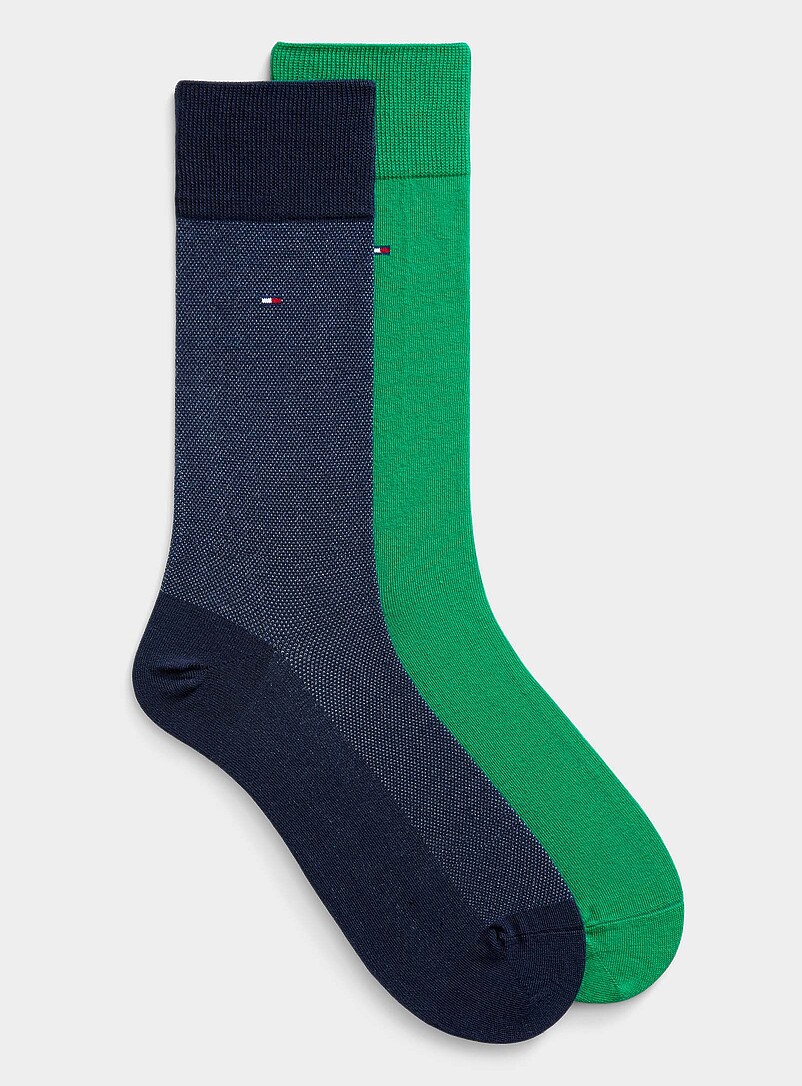 Green/navy Dress Socks 2-Pack