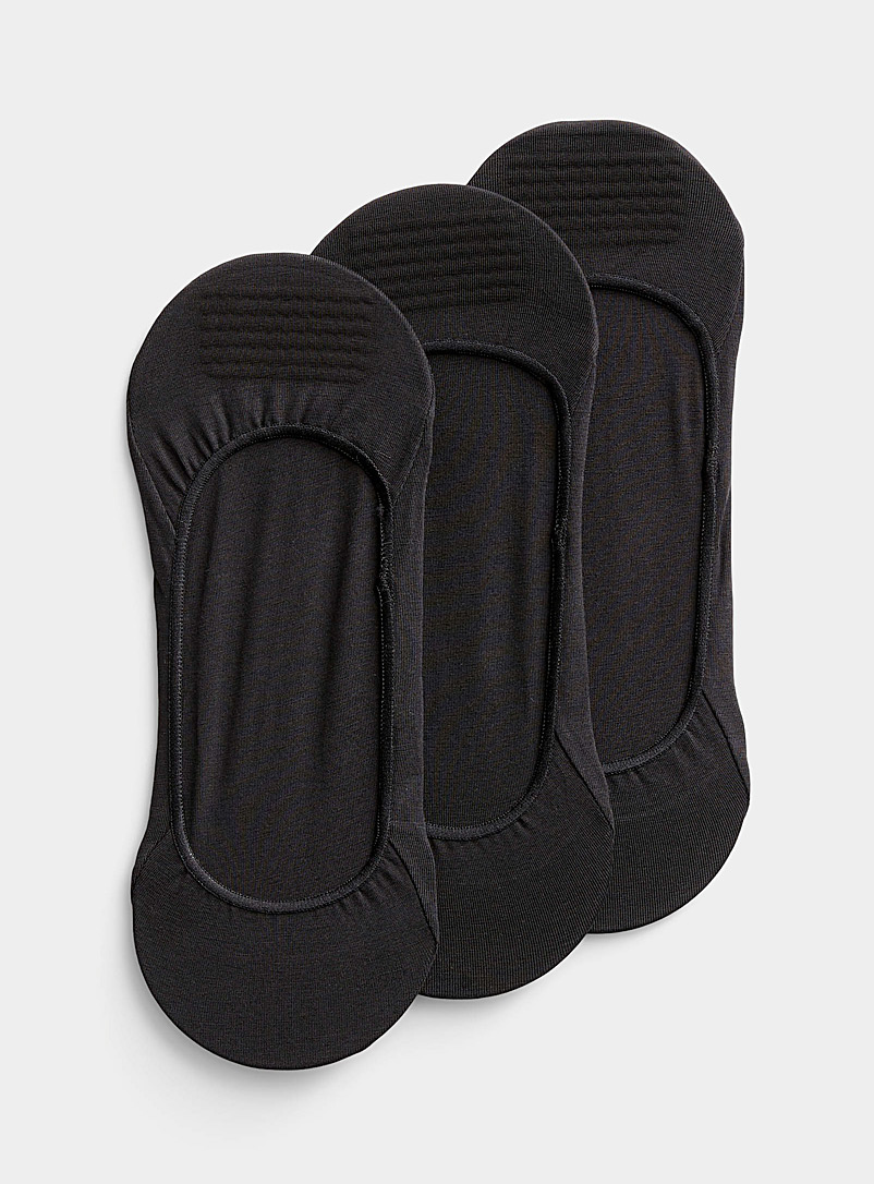 Calvin Klein Black Neutral trio ped socks 3-pack for men