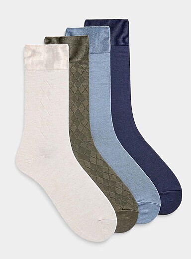 Ultra-comfortable bamboo dress socks 4-pack