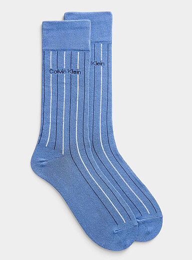 Minimalist-stripe dress socks