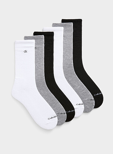 Neutral padded ribbed socks 6-pack