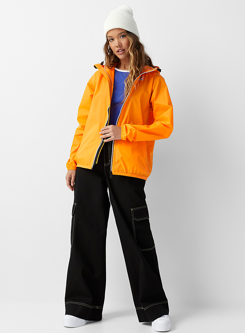 K-Way Light Orange Le vrai Claude 3.0 raincoat for women
