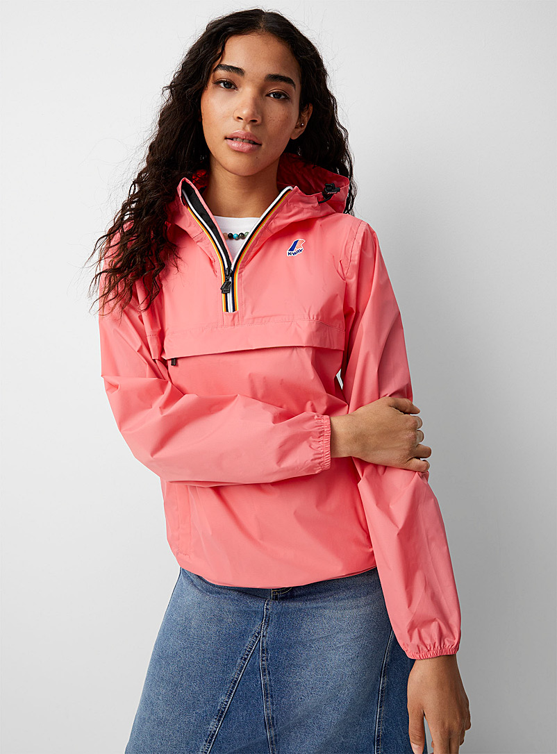 K-Way Dusky Pink Le Vrai Leon 3.0 raincoat for women