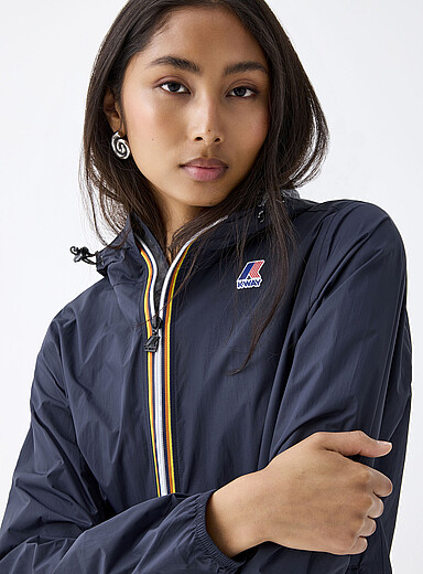 K-Way Navy/Midnight Blue Le Vrai Claude 4.0 packable raincoat for women