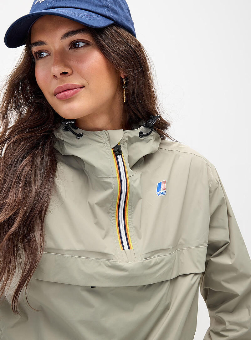 K-Way: L'imperm&eacute;able compressible Le Vrai Leon 4.0 Vert pour femme