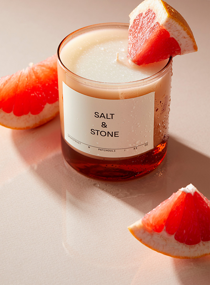 Salt & Stone Assorted Grapefruit and patchouli scented candle for women