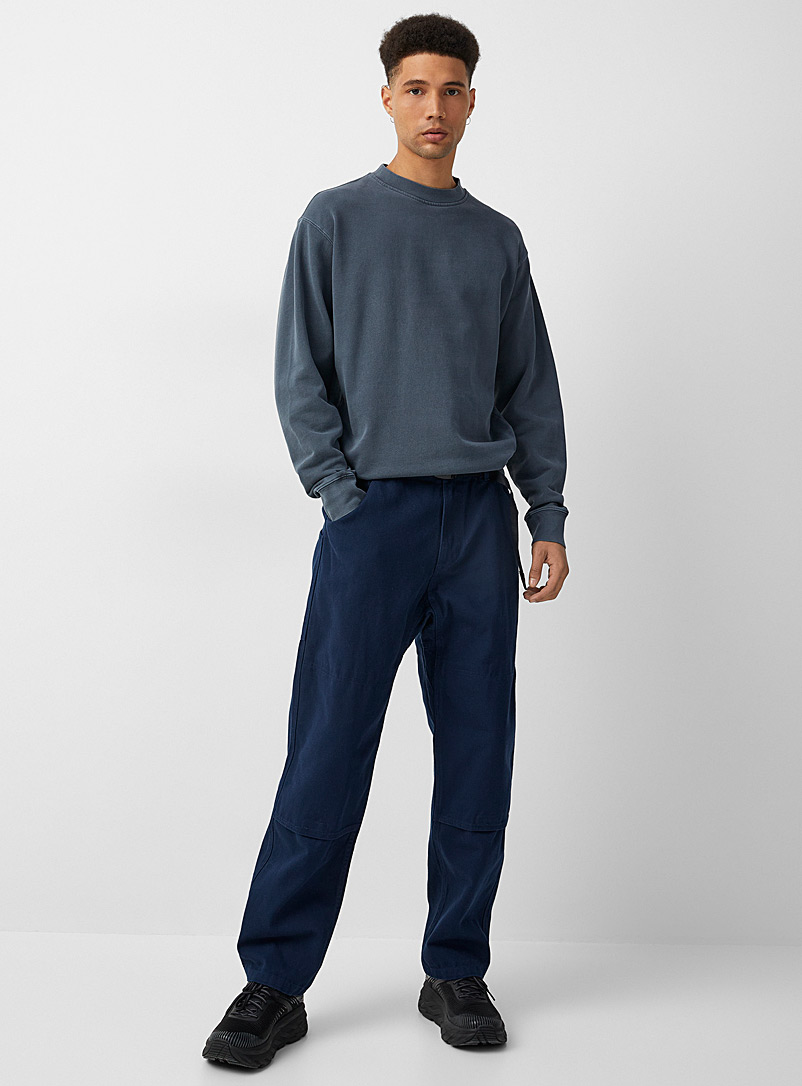Gramicci Marine Blue Mountain canvas pant Straight fit for men