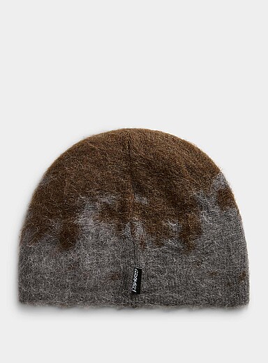La tuque tricot filamenteux deux couleurs
