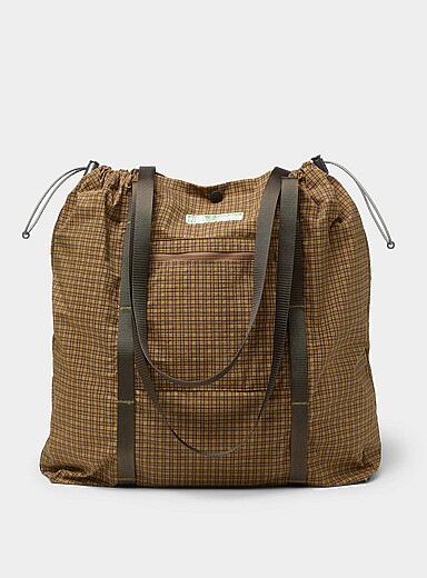 Check nylon tote
