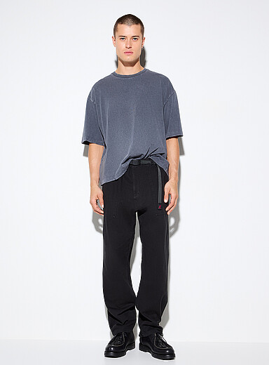 Le pantalon serg&eacute; taille ceintur&eacute;e <b>Coupe ample</b>