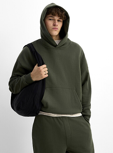 Le kangourou molleton lourd ratin&eacute; DJAB 101 <b>Coupe ample</b>